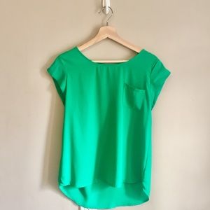 Keyhole Back Chiffon Shirt